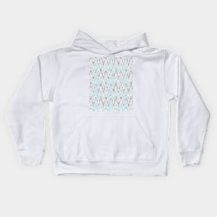 Frosty pattern, icicles like elements in light blue color Kids Hoodie